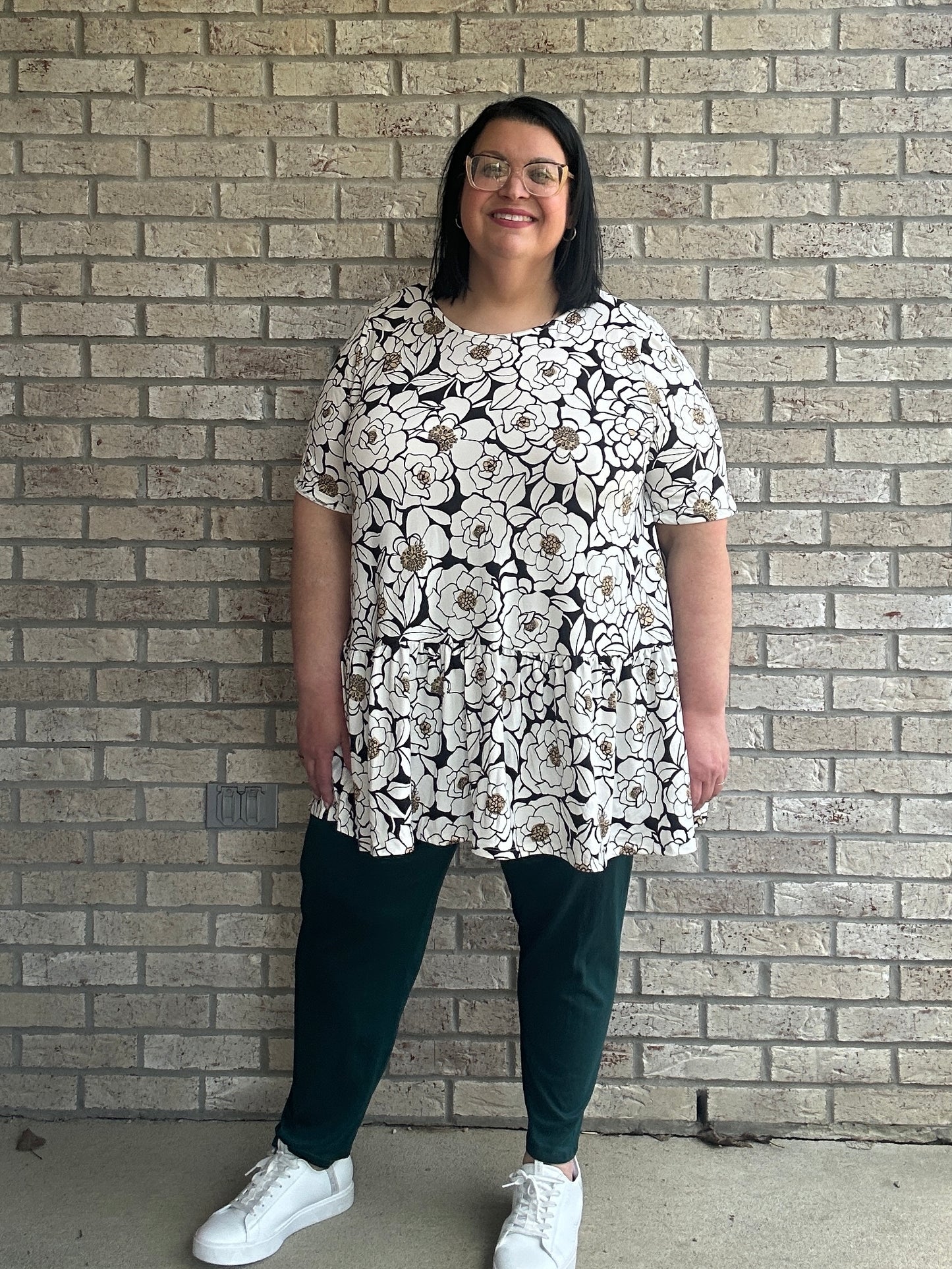 Michelle green tapered leg pants