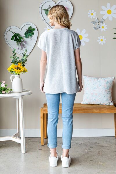 Heimish Pocketed Round Neck Short Sleeve T-Shirt