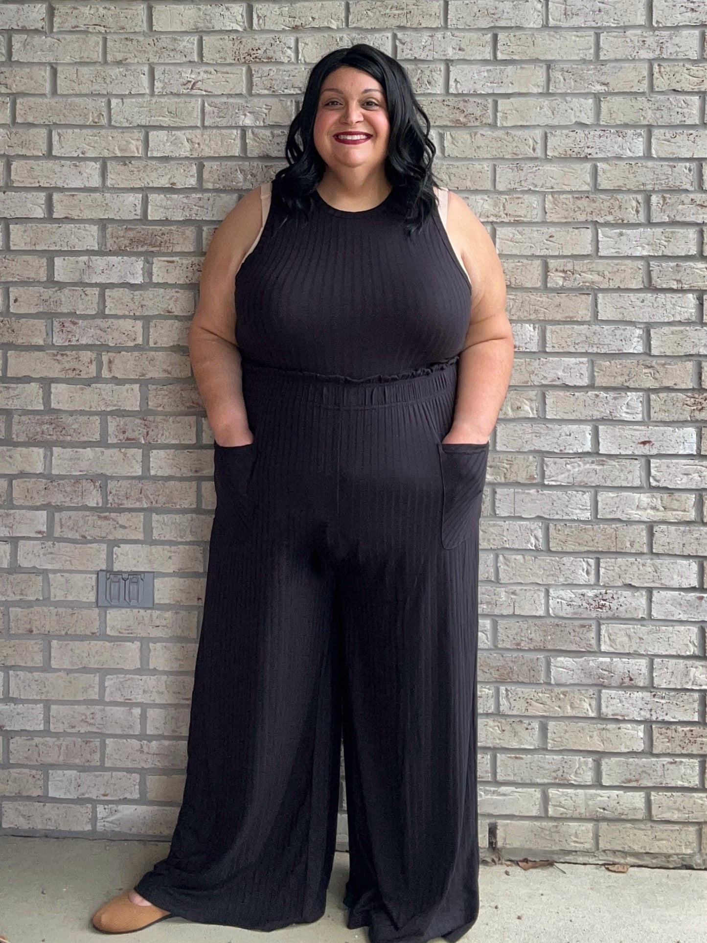 Basic Bae Ribbed Tank and Wide Leg Pants Set