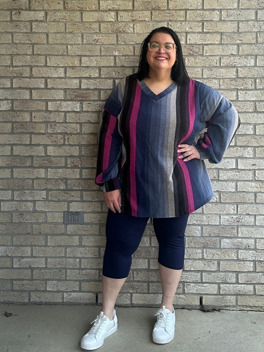 Allison navy capri leggings