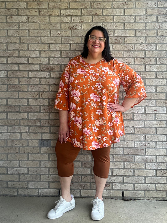 Allison brown capri leggings