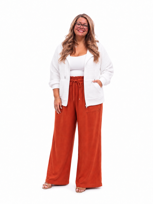 Textured Quilted Zip-Up Hooded Jacket Plus Size