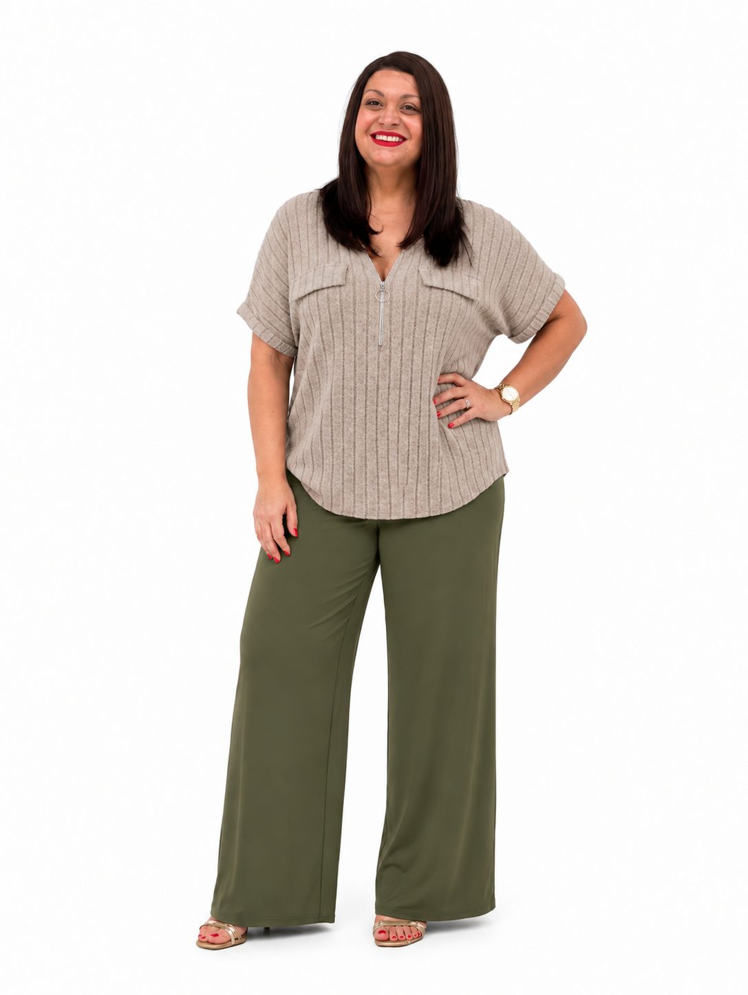 Half Zip Short Sleeve T-Shirt