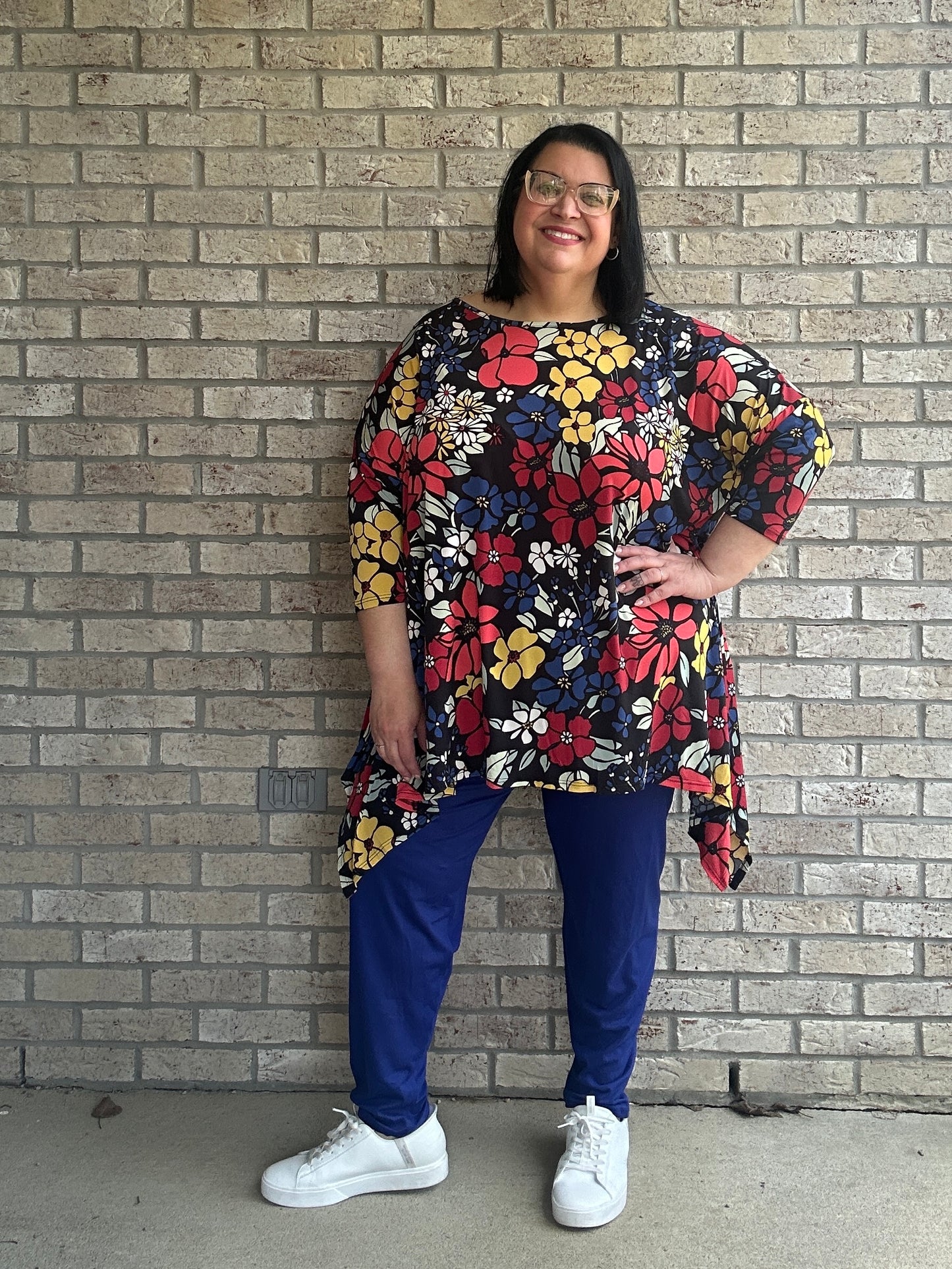 Michelle blue tapered leg pants