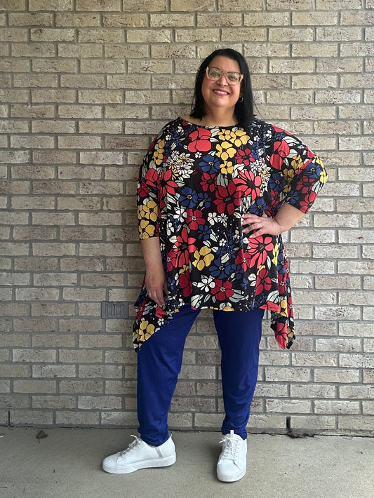 Michelle blue tapered leg pants