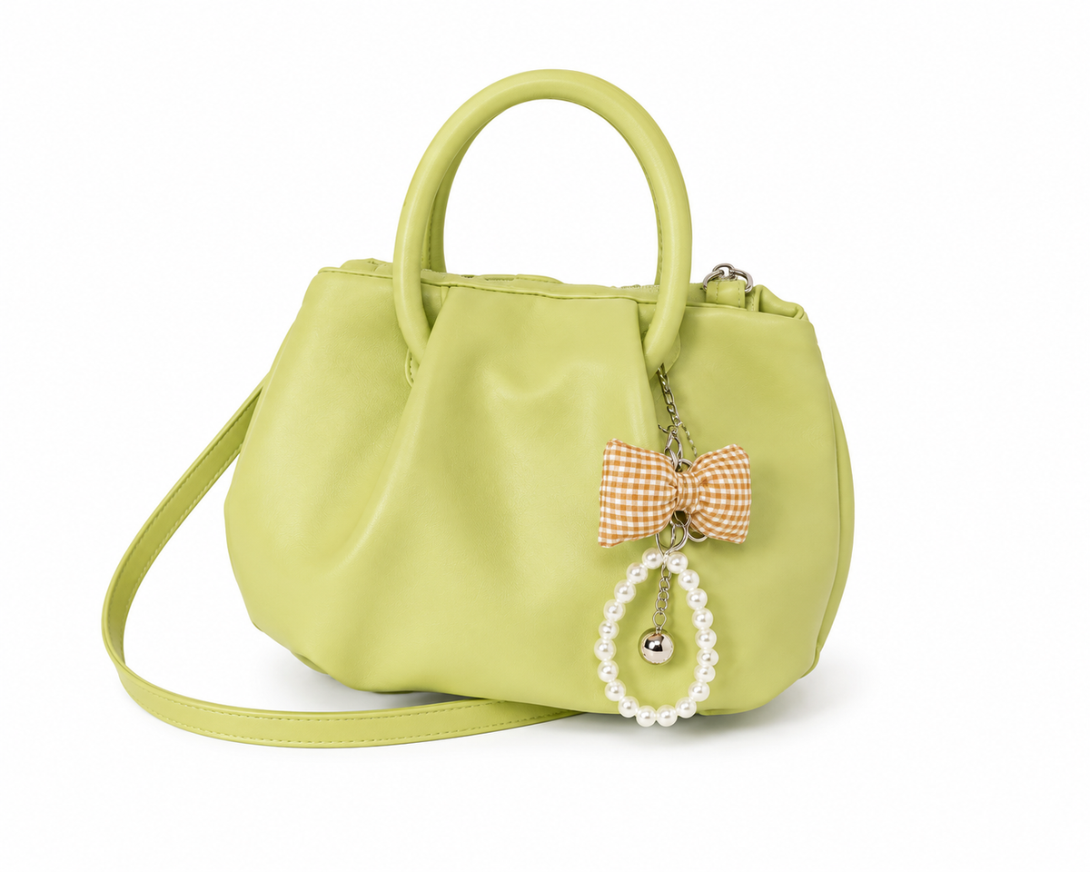 Ruched Top Handle Crossbody Bag