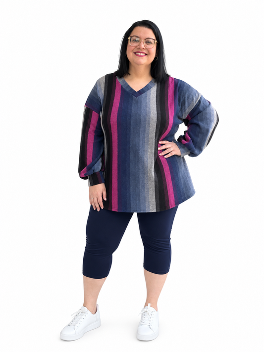Allison navy capri leggings