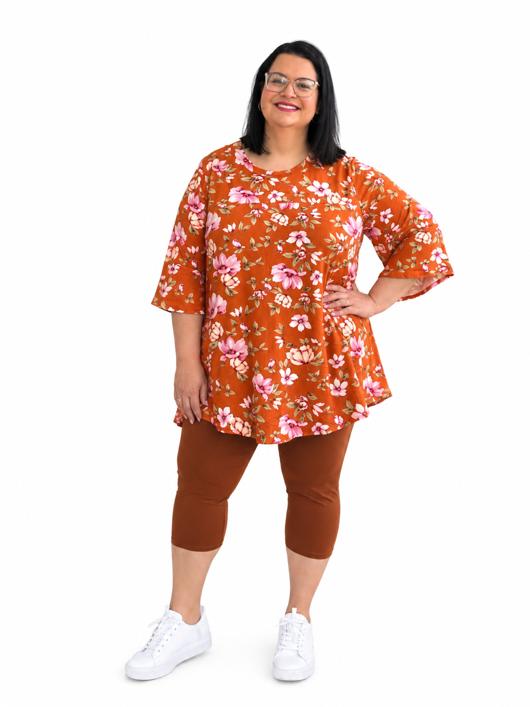Allison brown capri leggings