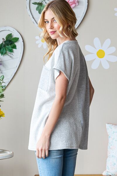 Heimish Pocketed Round Neck Short Sleeve T-Shirt