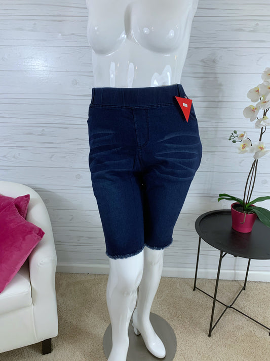 Erin dark wash jegging shorts 16