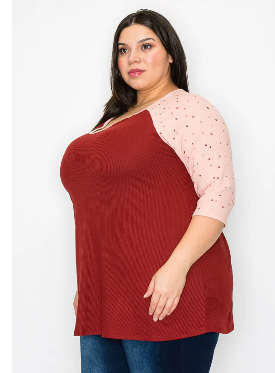 Zara red pink hearts top 10