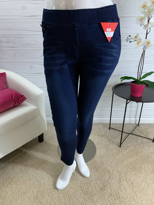 Lea dark wash Non distressed jeggings 17